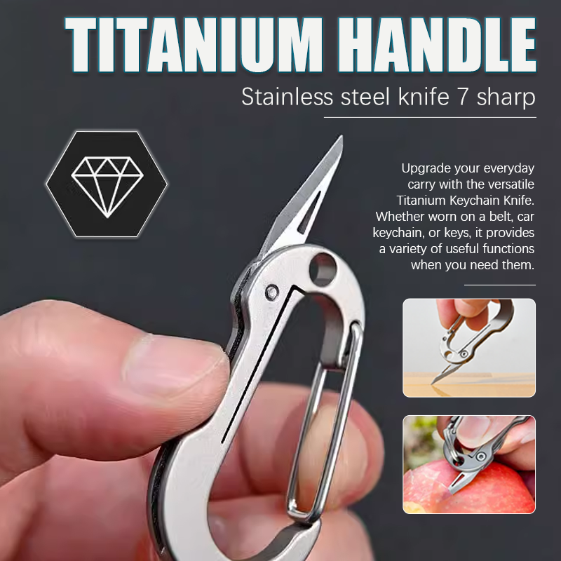 Multifunctional Titanium Keychain With Pocket Knife – Cozy Loft