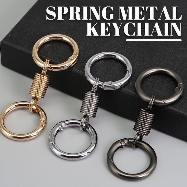 🔑Nordic Retro Spring Double Ring Keychain