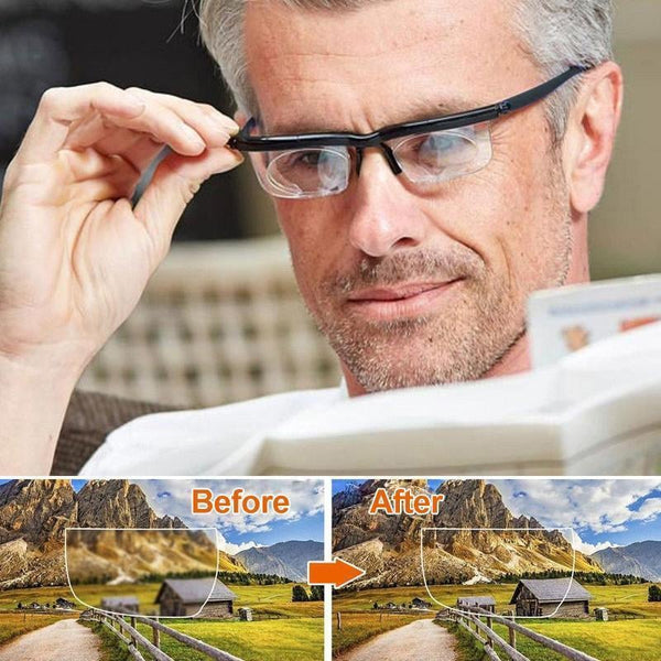 Adjustable Magnification Reading Glasses