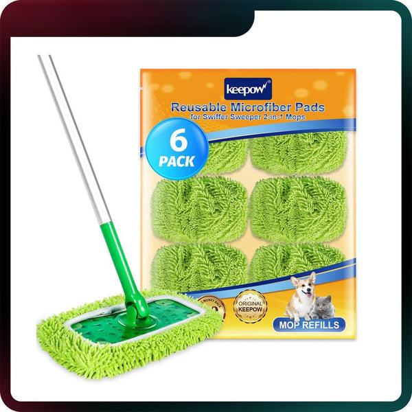 Dry Sweeping/Wet Mopping Cloths for Swiffer Sweeper Mop Deluxe Reusable & Washable Microfiber Mop Pads (Mop is Not Included) Dealsforyoudays
