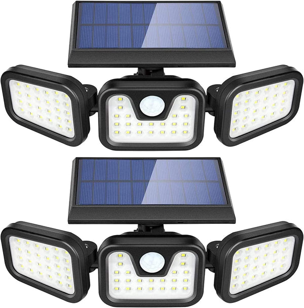 SolarGuard 3-Head Motion Sensor Lights